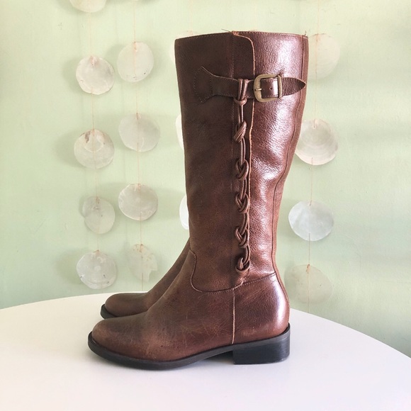 Brazilian Leather Braided Riding Boots - Picture 3 of 8